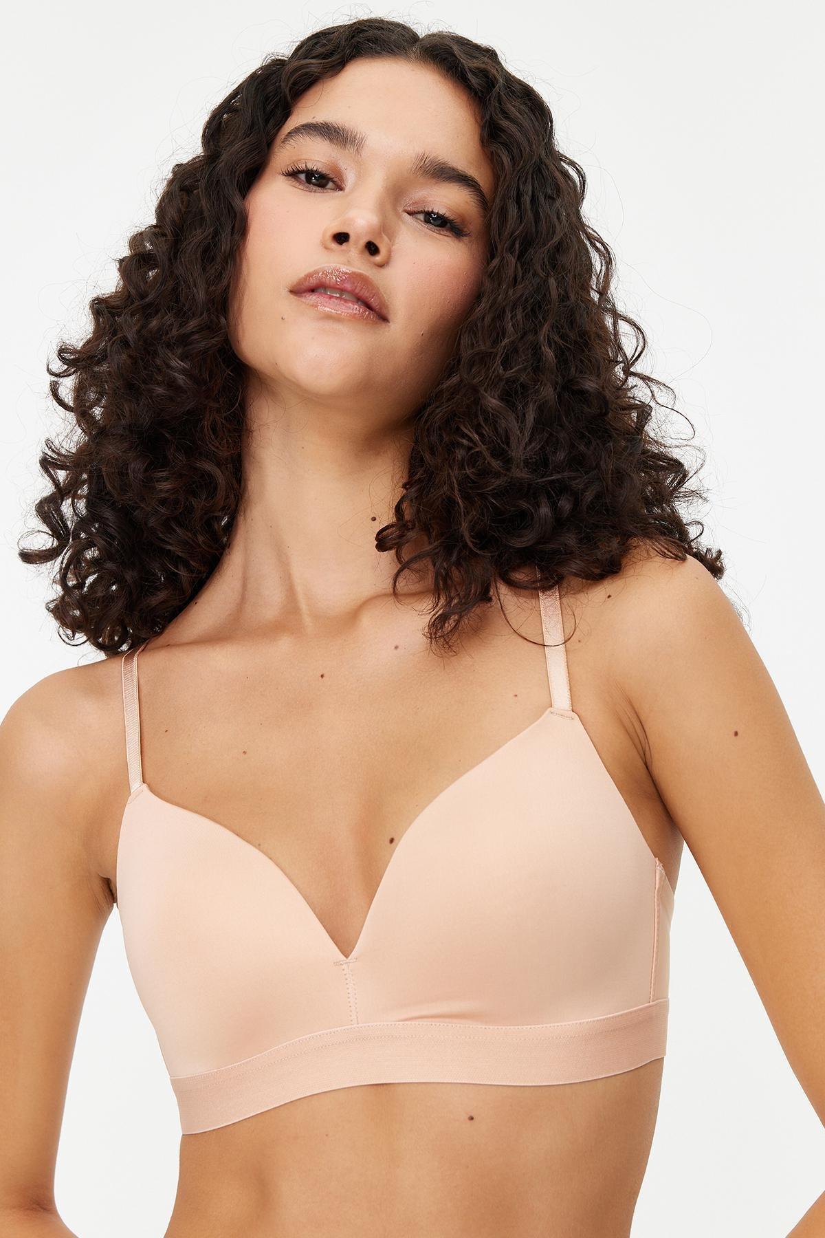 Beige Knitted Bra, , large image number 0