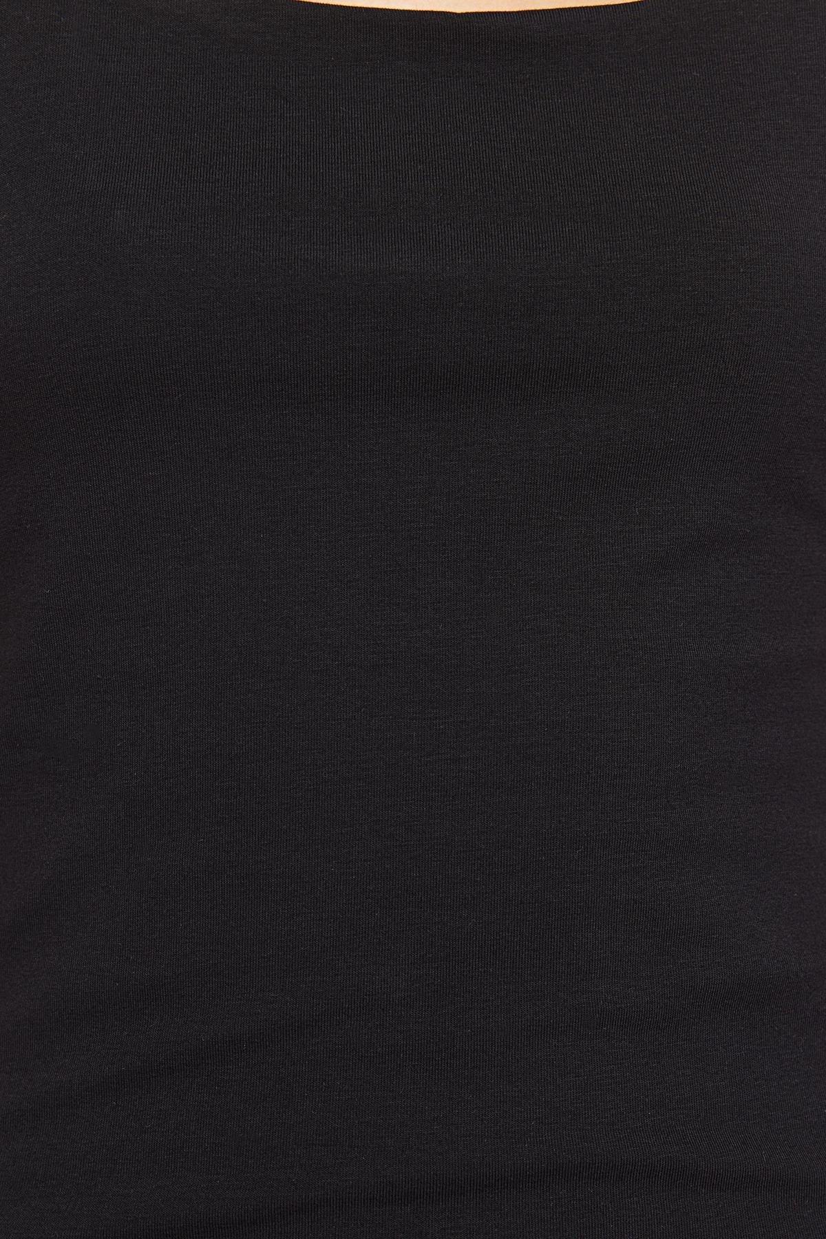 Black Strap Stretch Knitted Undershirt, , large image number 3