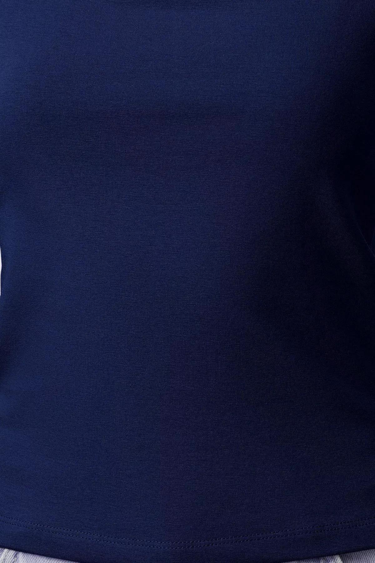 Blue Strappy Knitted Undershirt, , large image number 3