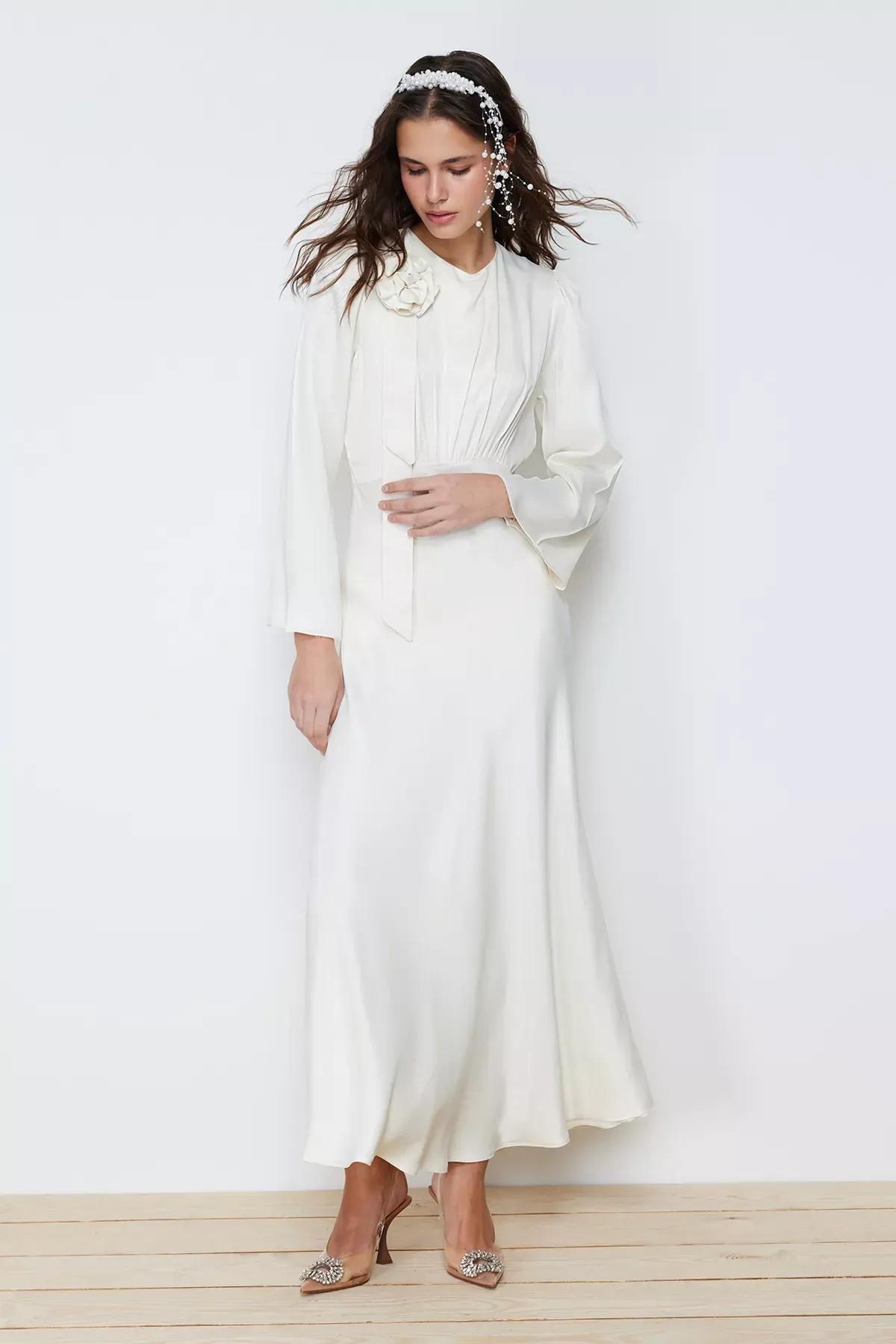 فستان مناسبات، أبيض, Cream, large image number 2