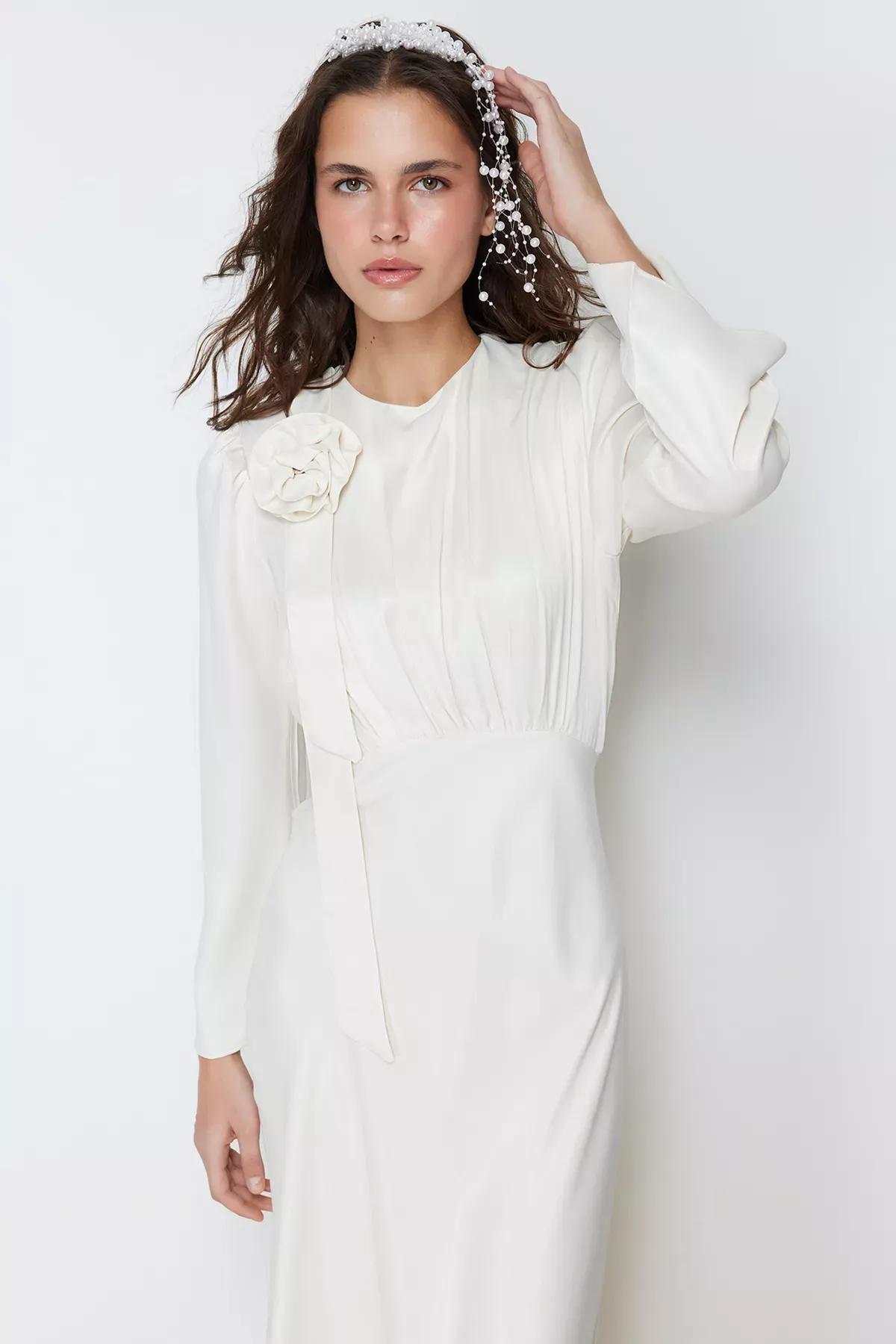 فستان مناسبات، أبيض, Cream, large image number 3