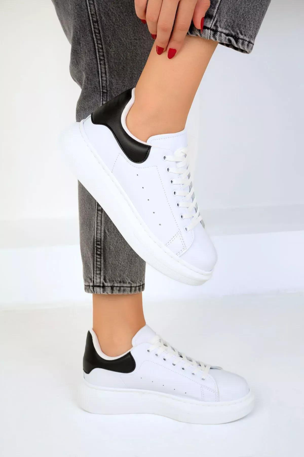 White Detailed Sneakers, , large image number 0