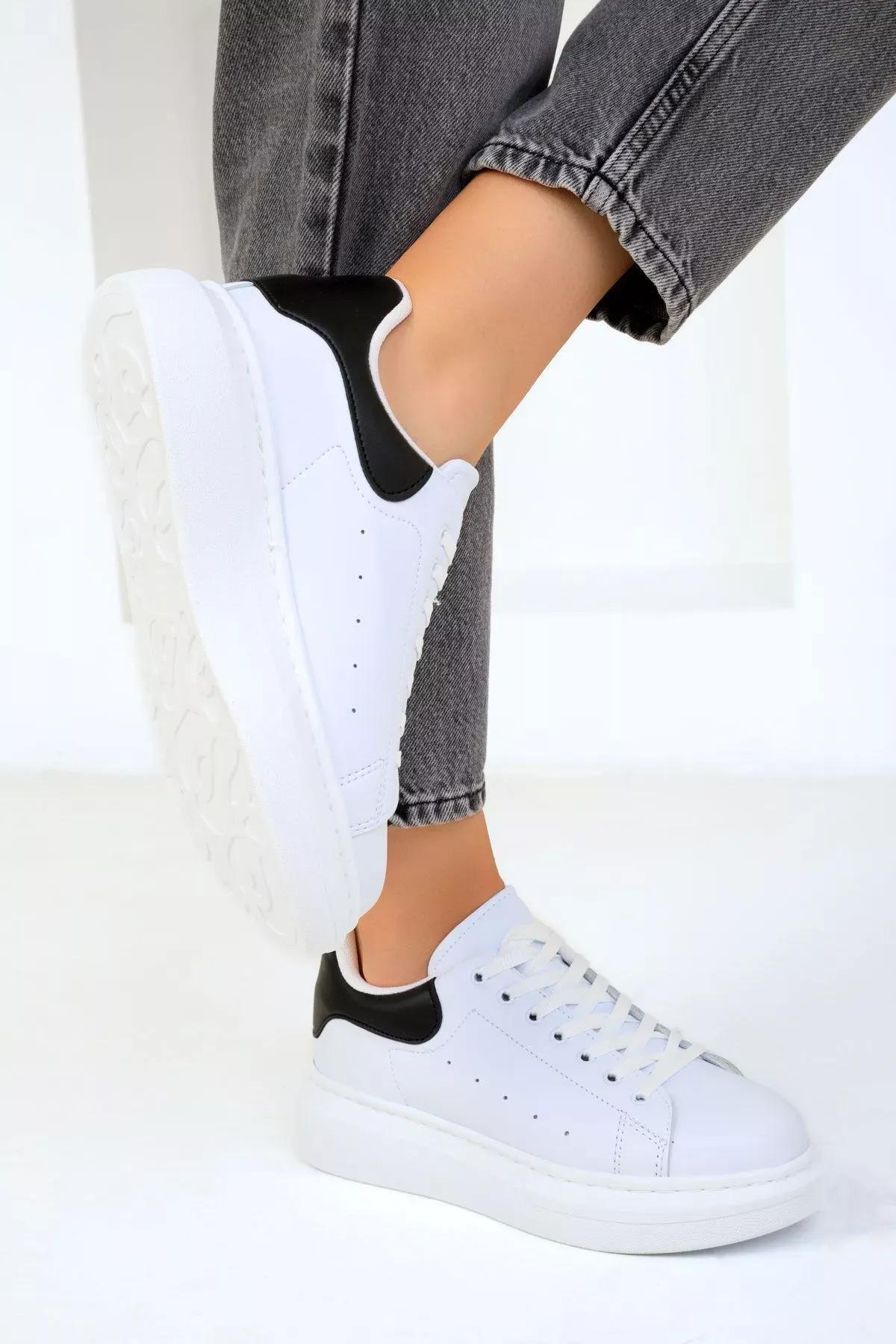 White Detailed Sneakers, , large image number 1