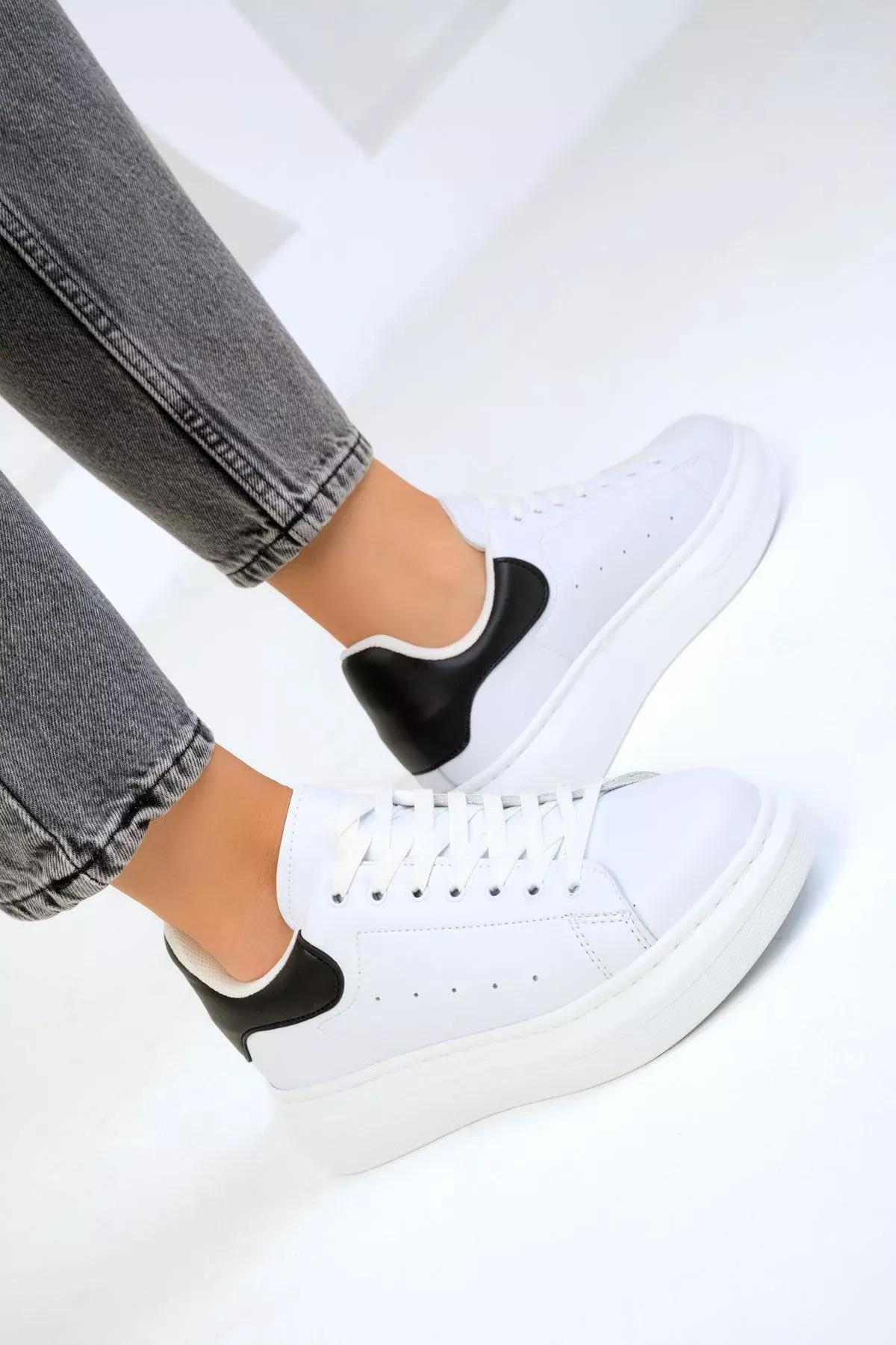 White Detailed Sneakers, , large image number 2