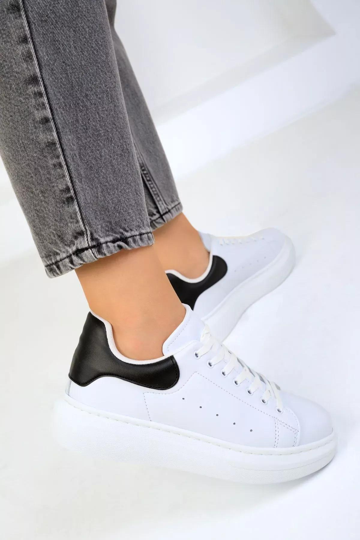 White Detailed Sneakers, , large image number 3