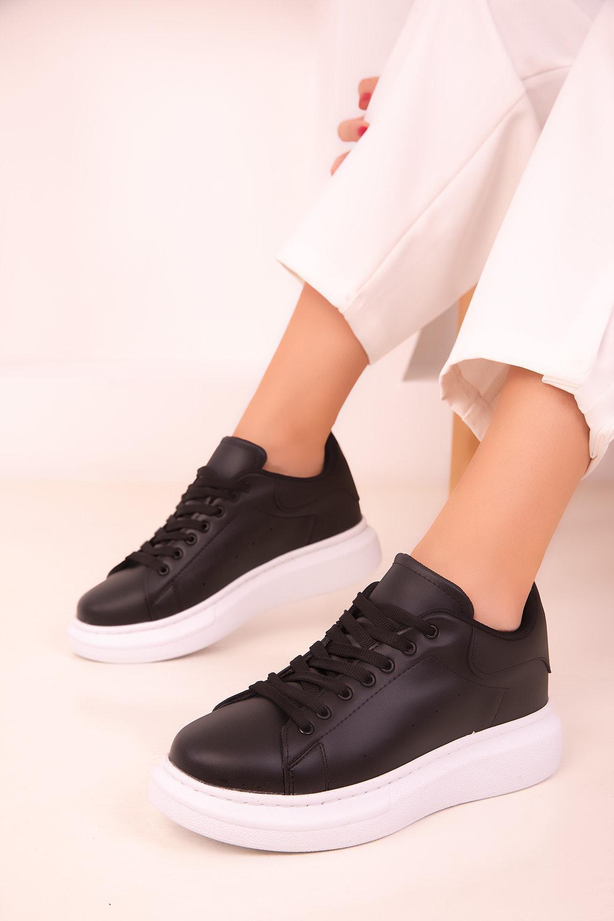 Black Detailed Sneakers, BLACK, large image number 3