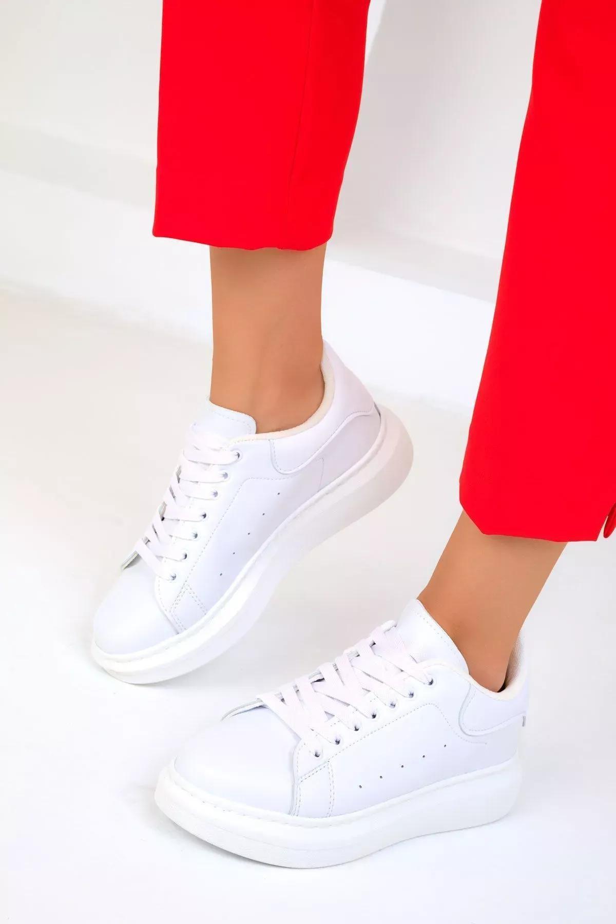 White Casual Sneakers, , large image number 1