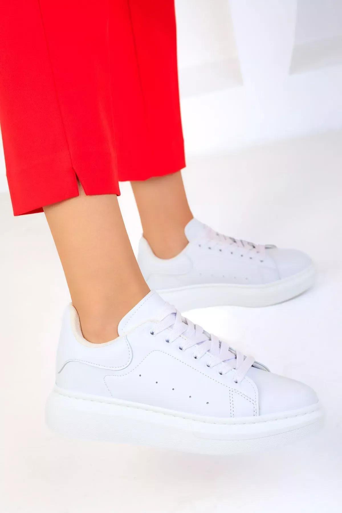 White Casual Sneakers, , large image number 3