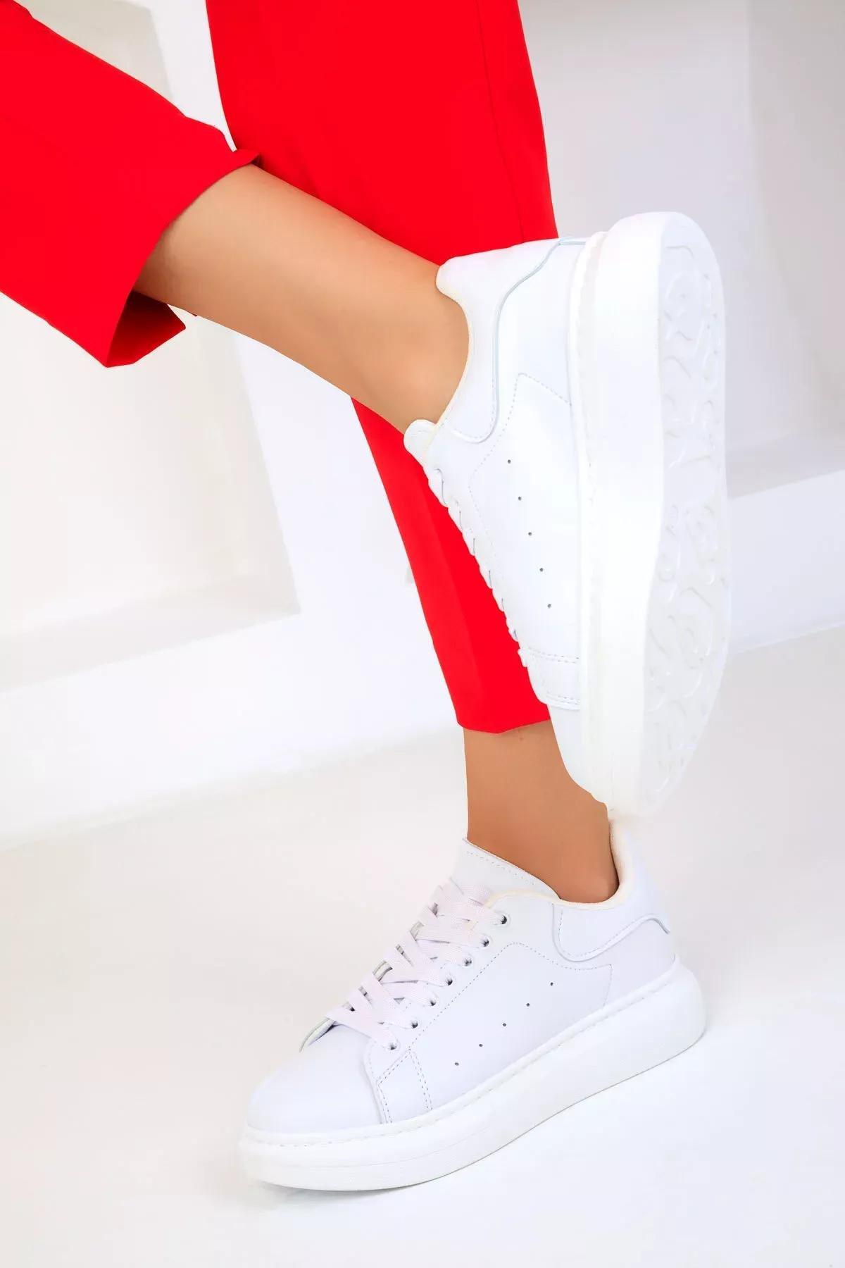 White Casual Sneakers, , large image number 4