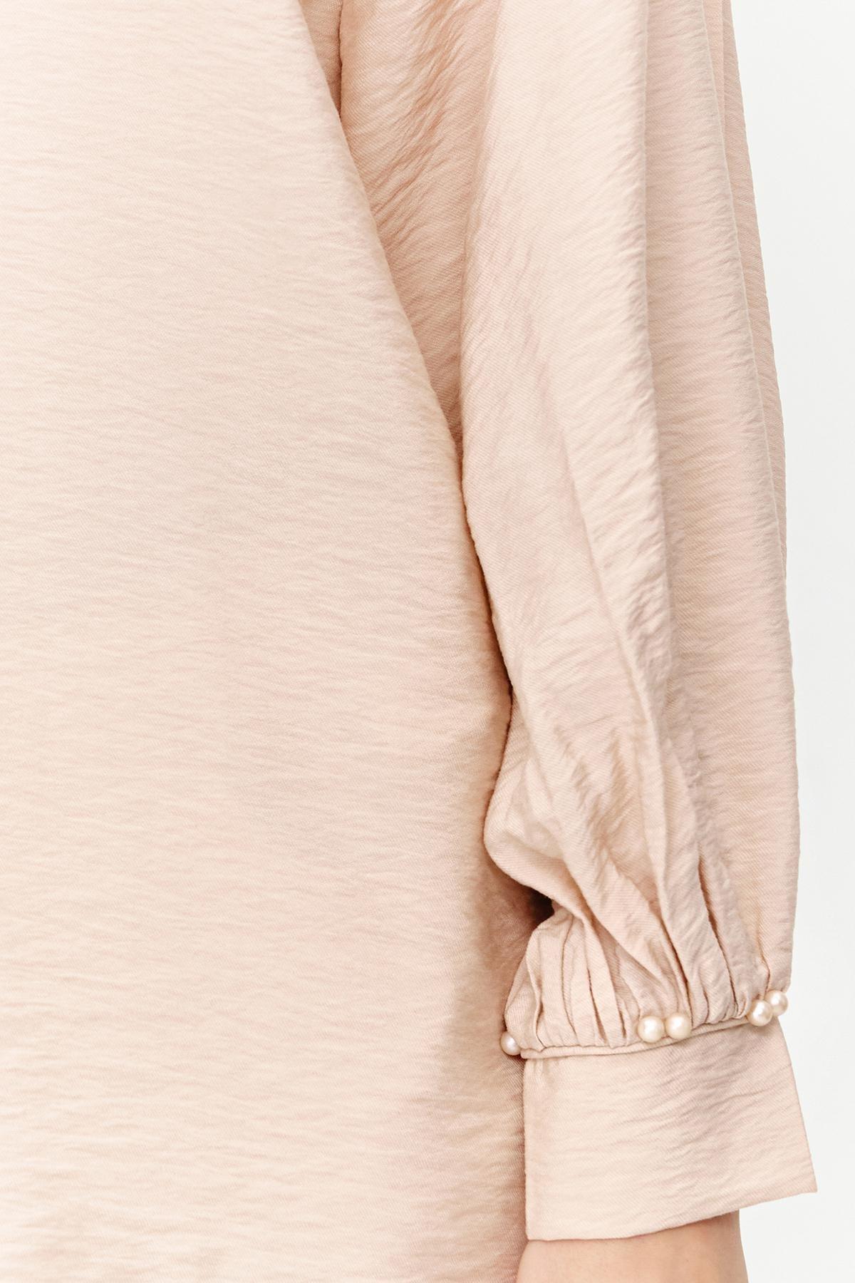 Cream Pearl Detail Shirt, , large image number 1