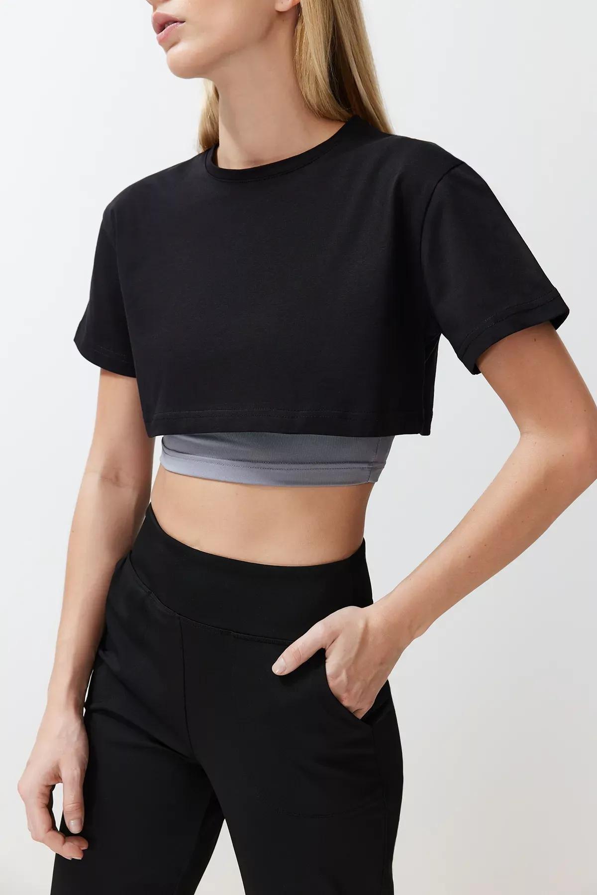 Multicolour Layered Cropped Top, C101_5710, large image number 0