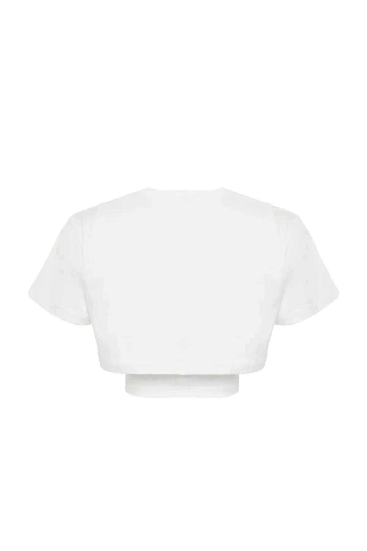 White Reflective Printed T-Shirt, White, large image number 6