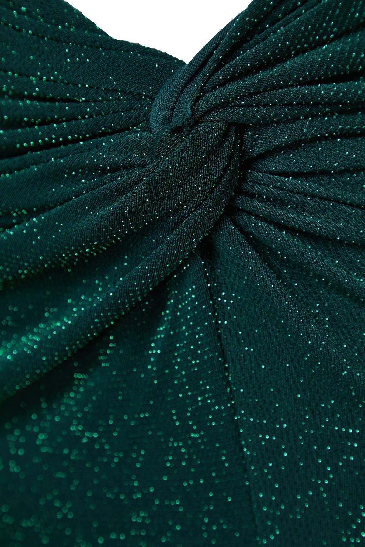 Green Knotted Mini Skirt, C101_1607, large image number 4