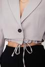 Trendyol - Gray Waist Detail Adjustable Blazer Jacket