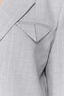 Trendyol - Gray Striped Crop Premium Woven Blazer Jacket