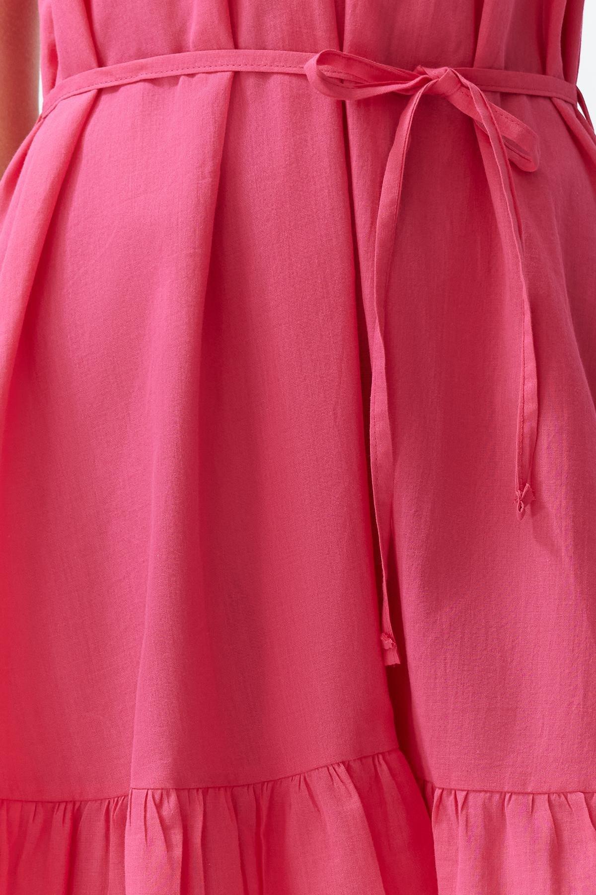 Pink Mini Ruffled Beach Dress, C101_4703, large image number 4