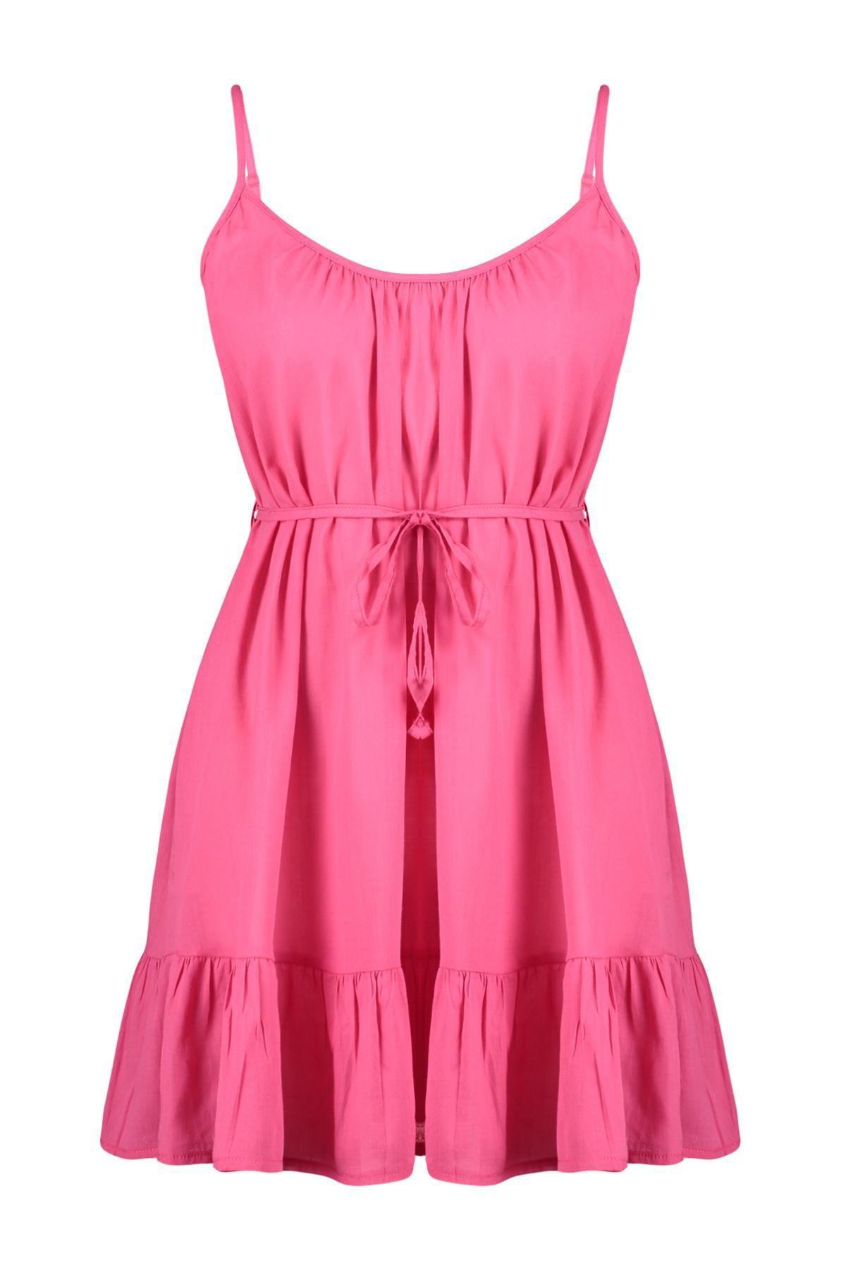Pink Mini Ruffled Beach Dress, C101_4703, large image number 5