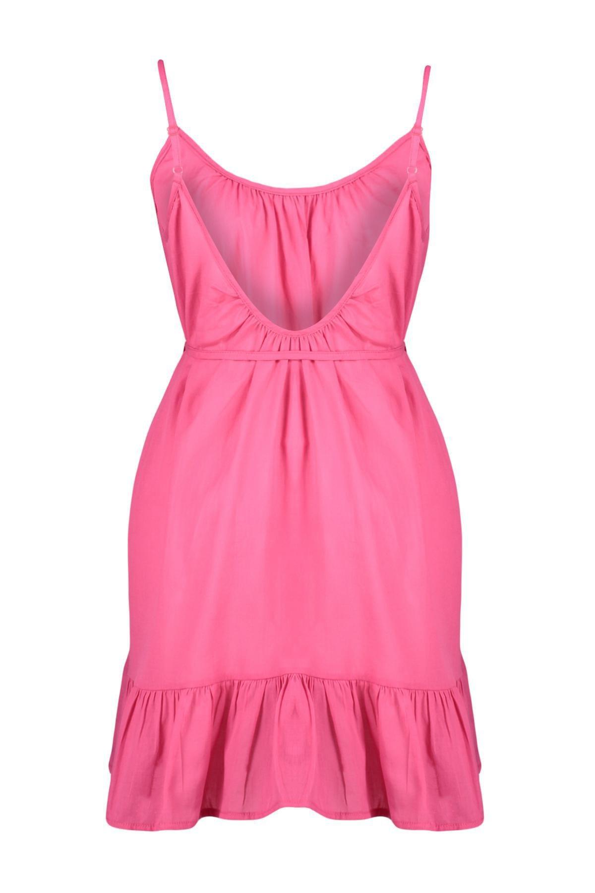Pink Mini Ruffled Beach Dress, C101_4703, large image number 7