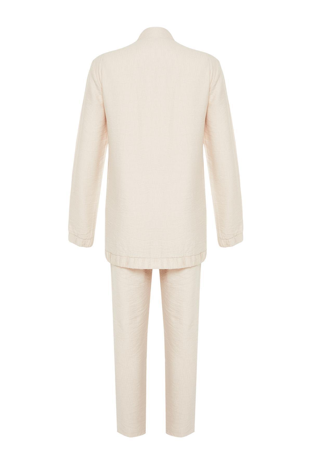 Beige Linen Tunic Co-Ord Set, , large image number 6