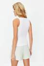 Trendyol - White Textured Fitted Pool Neck Knitted Undershirt