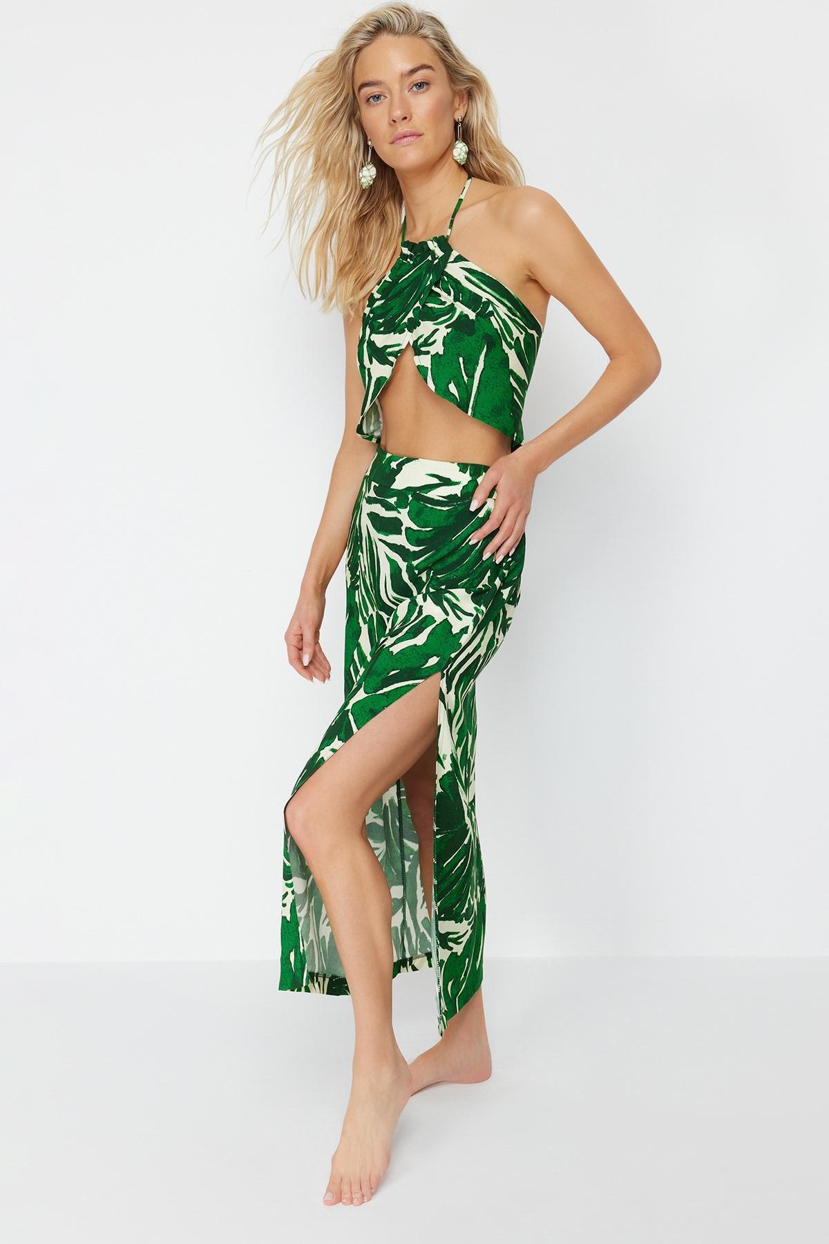Floral Patterned Woven Co-Ord Set, , large image number 0