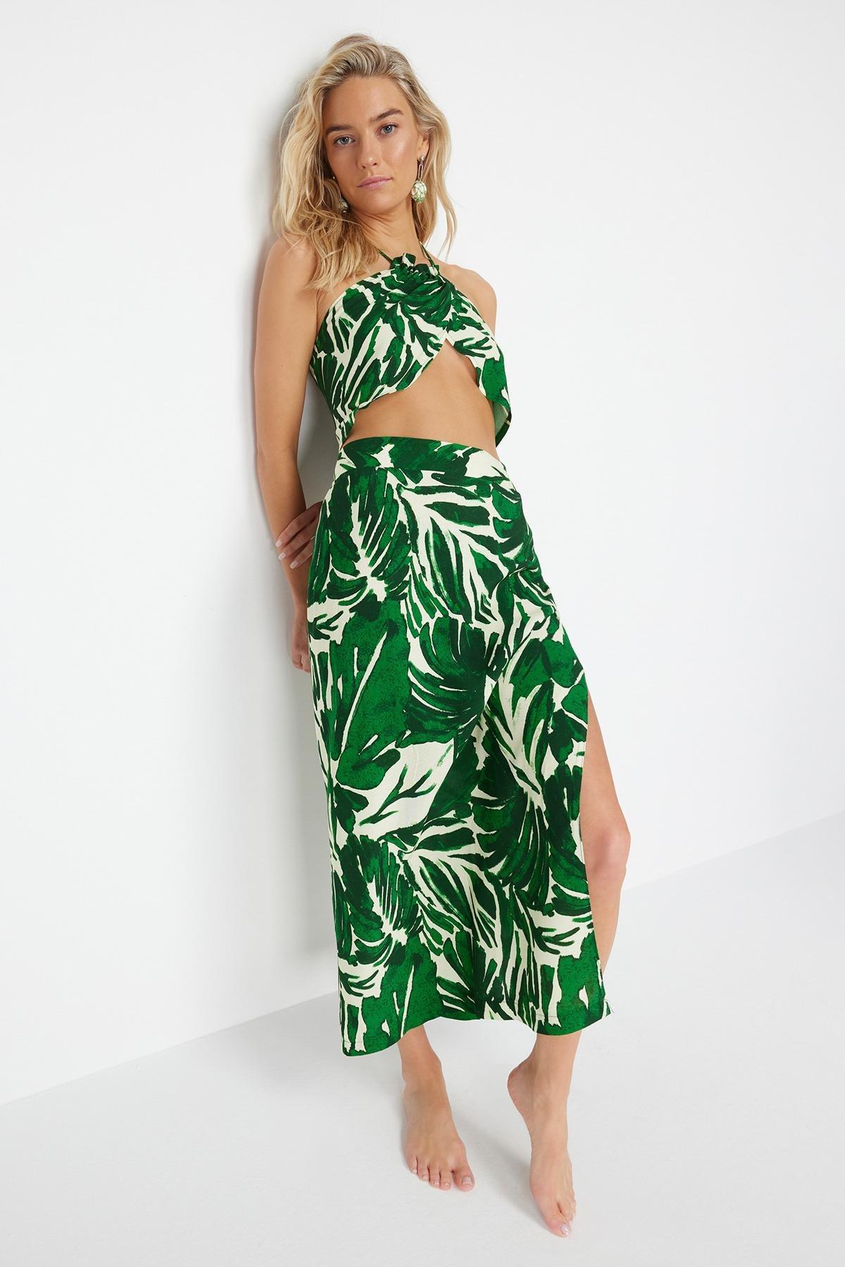 Floral Patterned Woven Co-Ord Set, , large image number 1