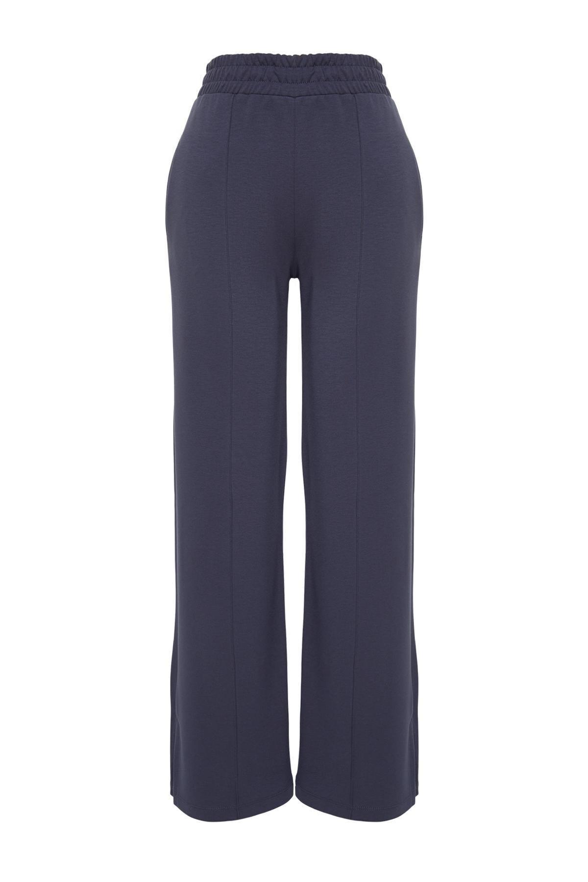 Grey Ribbed Sweatpants, , large image number 4