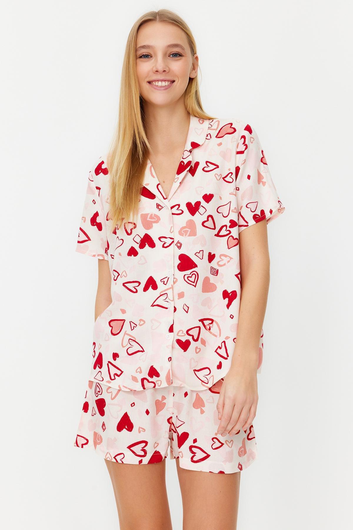 Multicolour Patterned Woven Pajama Set, , large image number 1