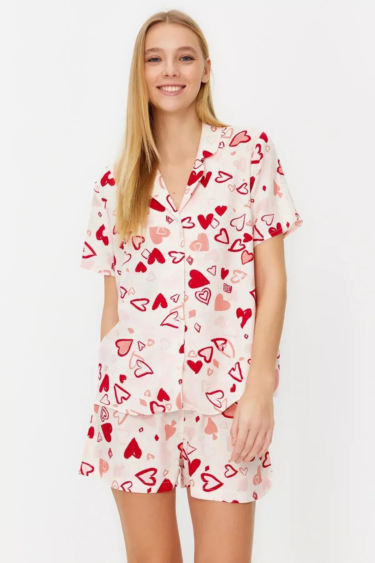 Multicolour Patterned Woven Pajama Set, , large image number 1