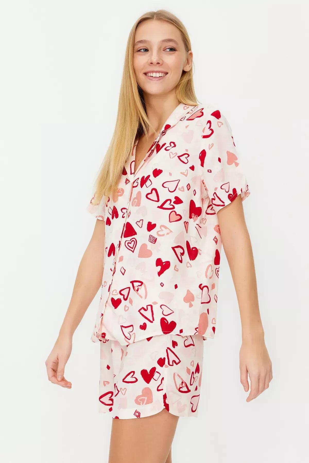 Multicolour Patterned Woven Pajama Set, , large image number 2