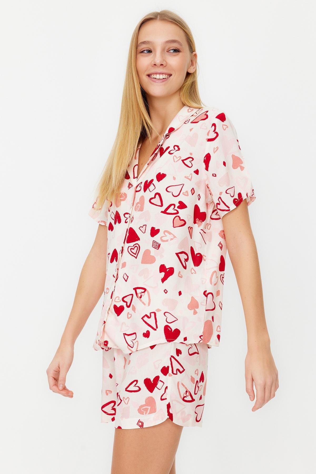 Multicolour Patterned Woven Pajama Set, , large image number 2