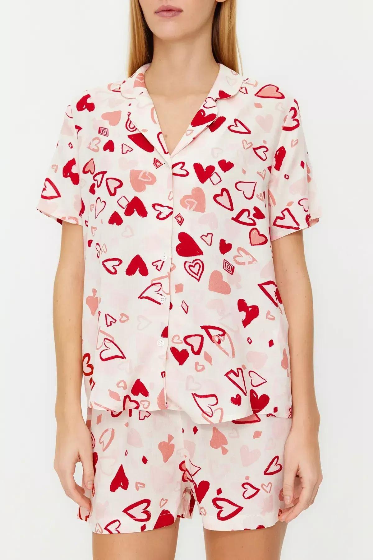 Multicolour Patterned Woven Pajama Set, , large image number 3