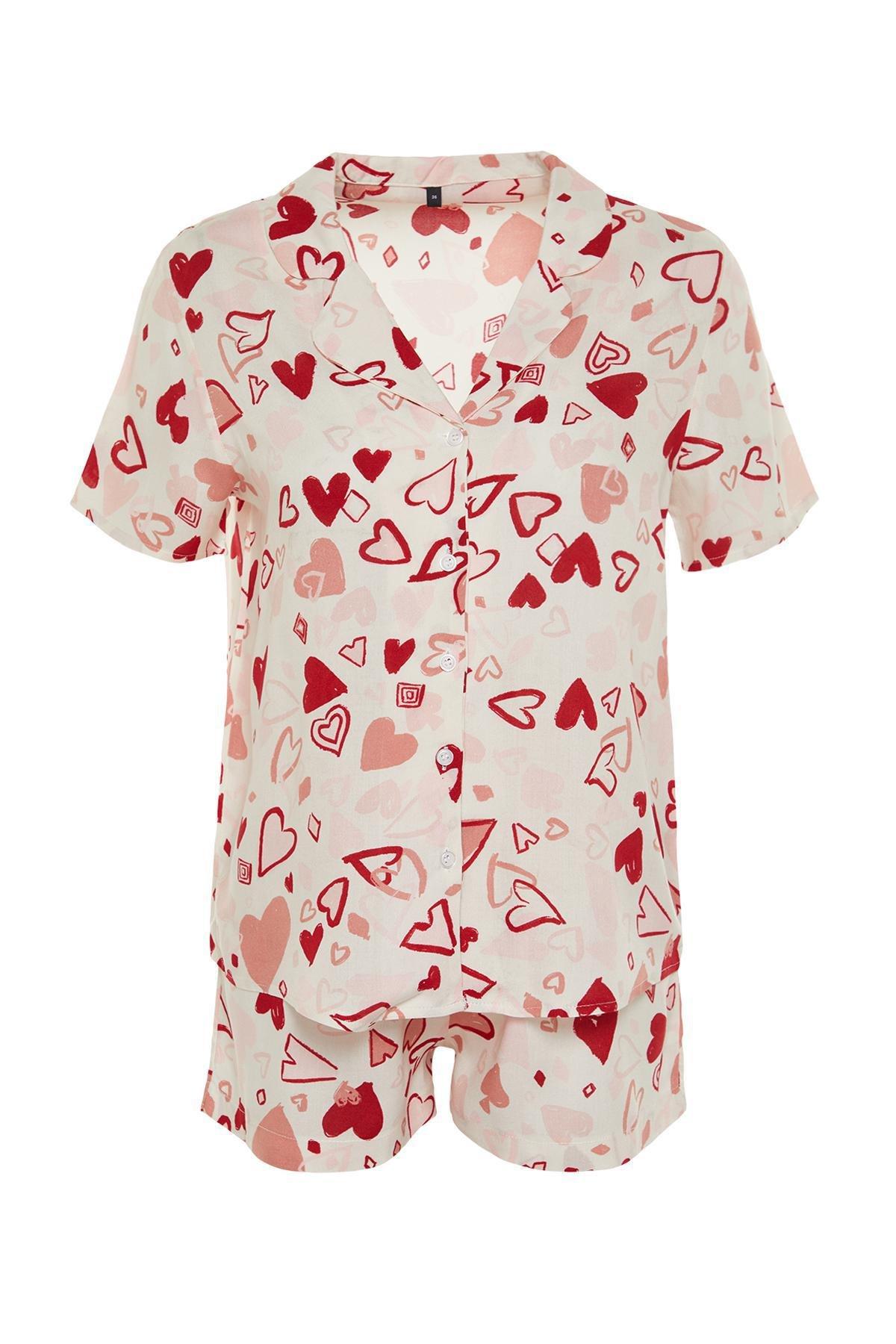 Multicolour Patterned Woven Pajama Set, , large image number 5