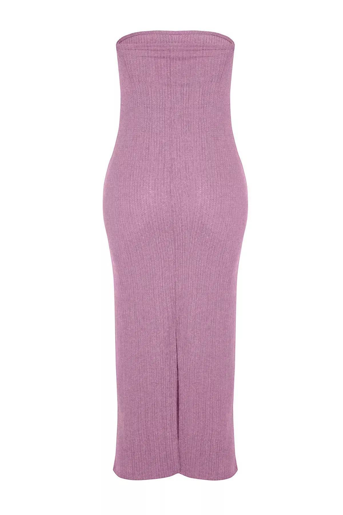 Pink Strapless Bodycon Midi Pencil Dress, , large image number 6