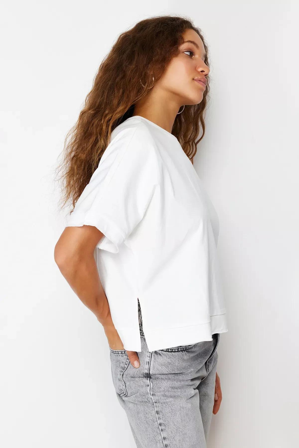 تيشيرت مُحاك، كريمي, Ecru, large image number 2