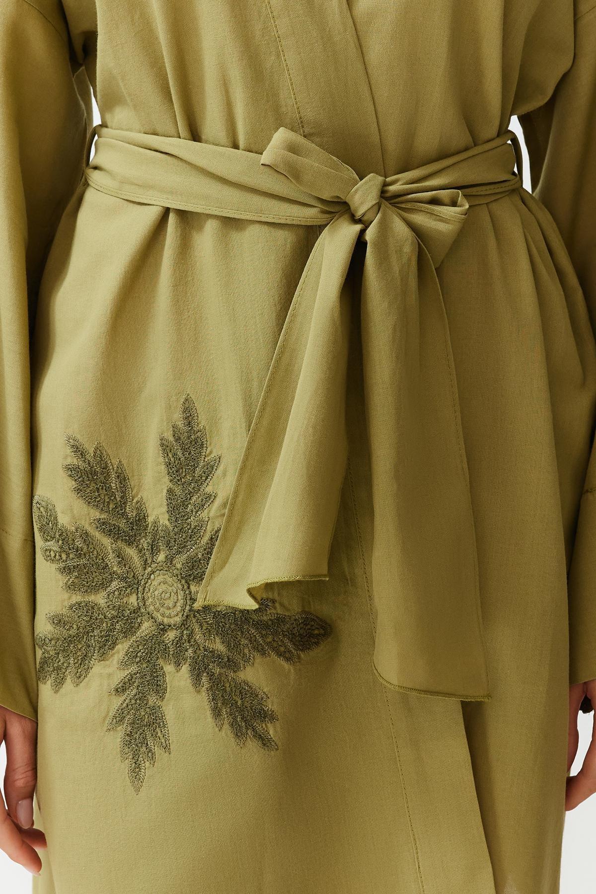 Green Belted Mini Kimono, , large image number 2