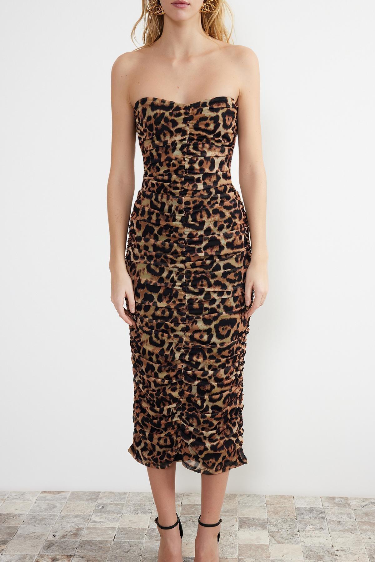 Multicolour Draped Fitted Occasion Wear Dress, , large image number 3