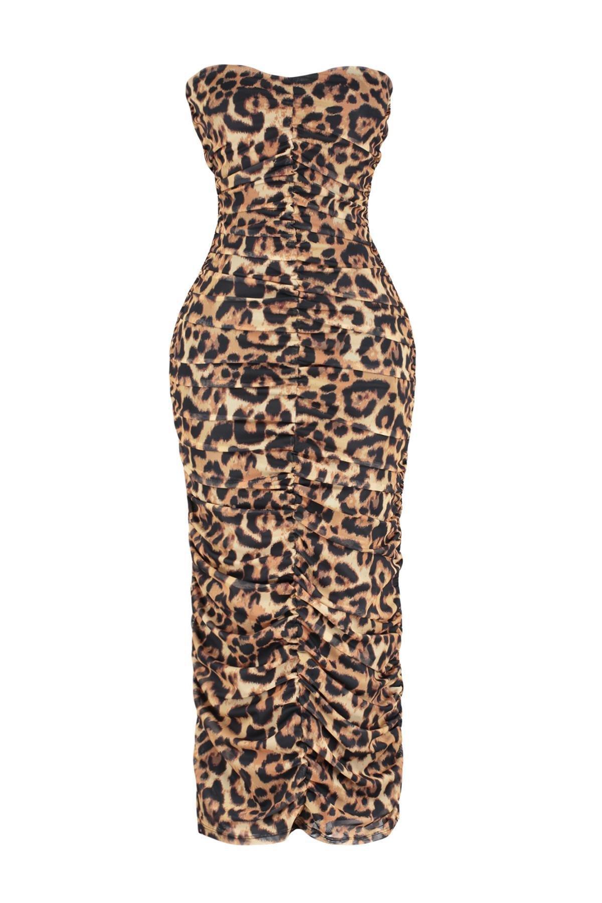Multicolour Draped Fitted Occasion Wear Dress, , large image number 6