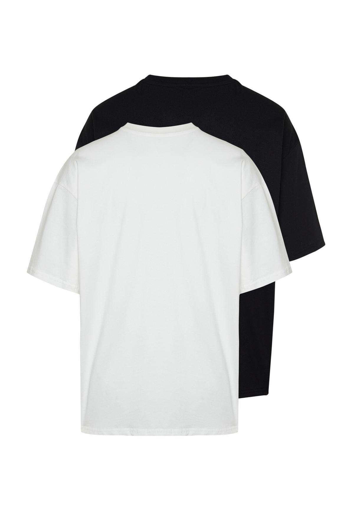 Multicolour Oversize T-Shirt, Set Of 2, , large image number 1