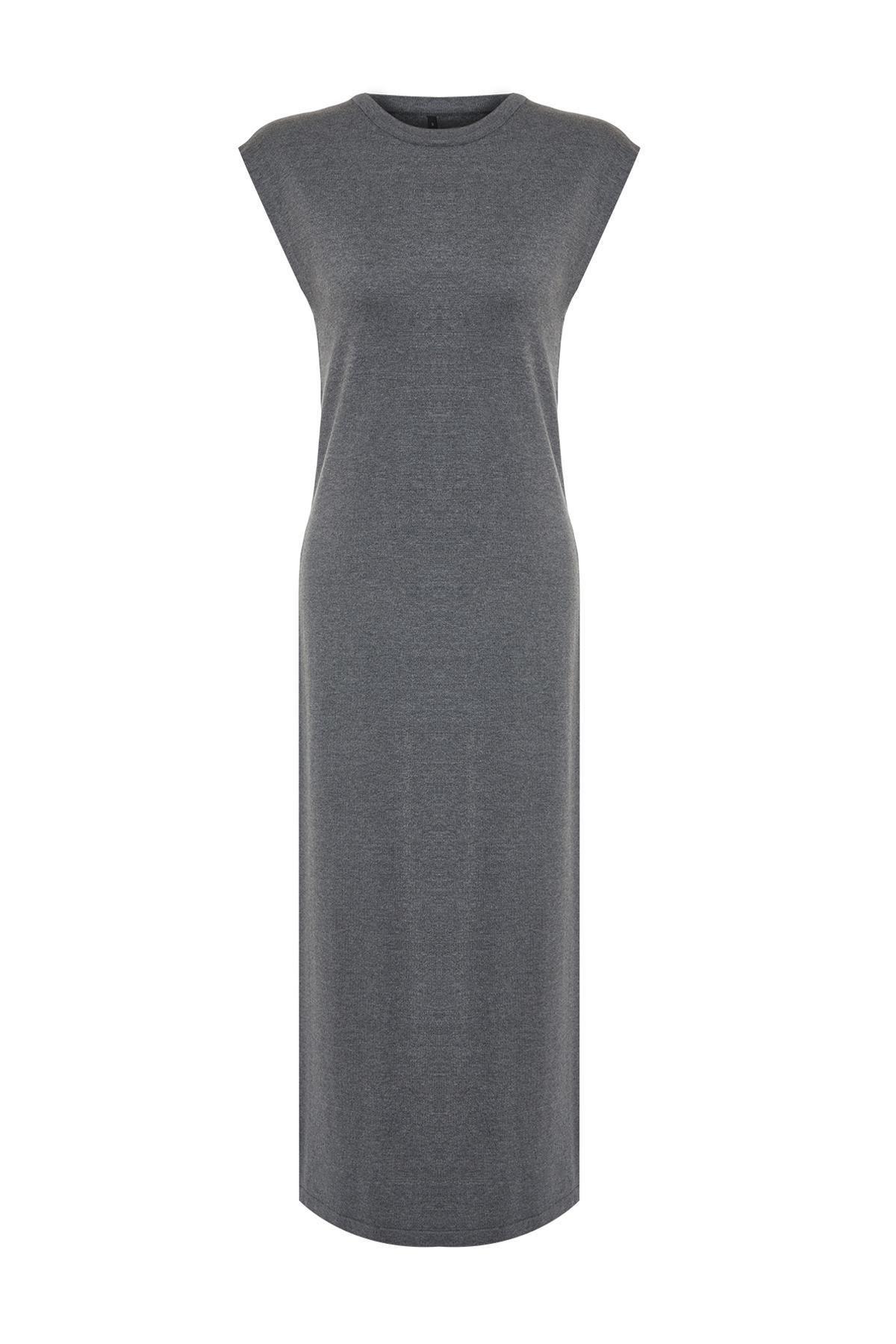 Grey Maxi Belted Colour Block Dress, , large image number 5