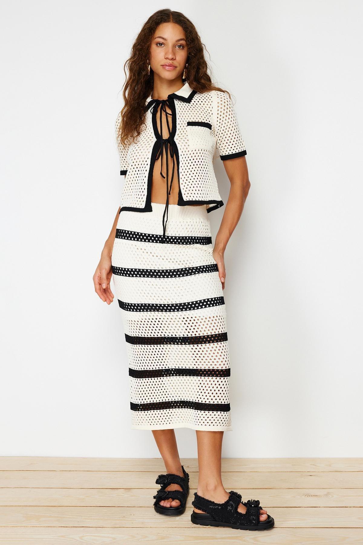 White Openwork Co-Ord Set, , large image number 0