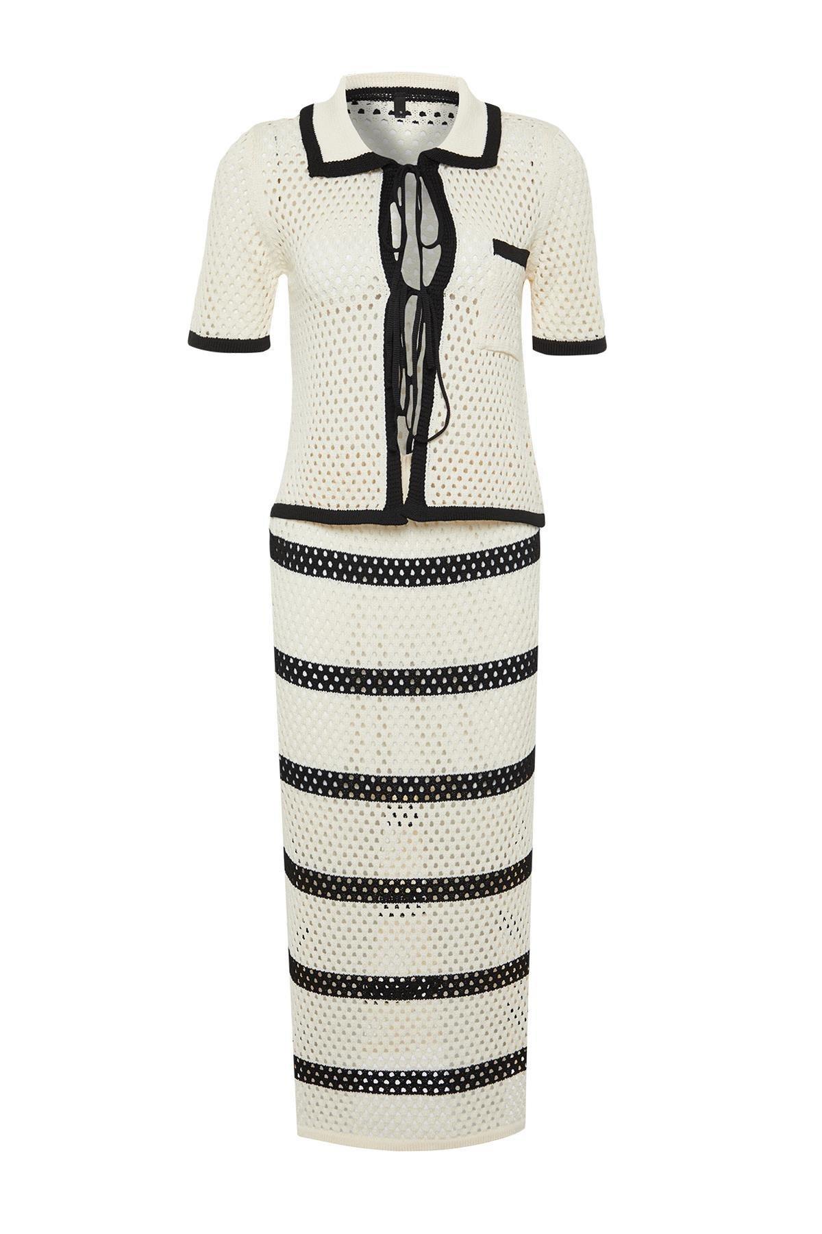 White Openwork Co-Ord Set, , large image number 5
