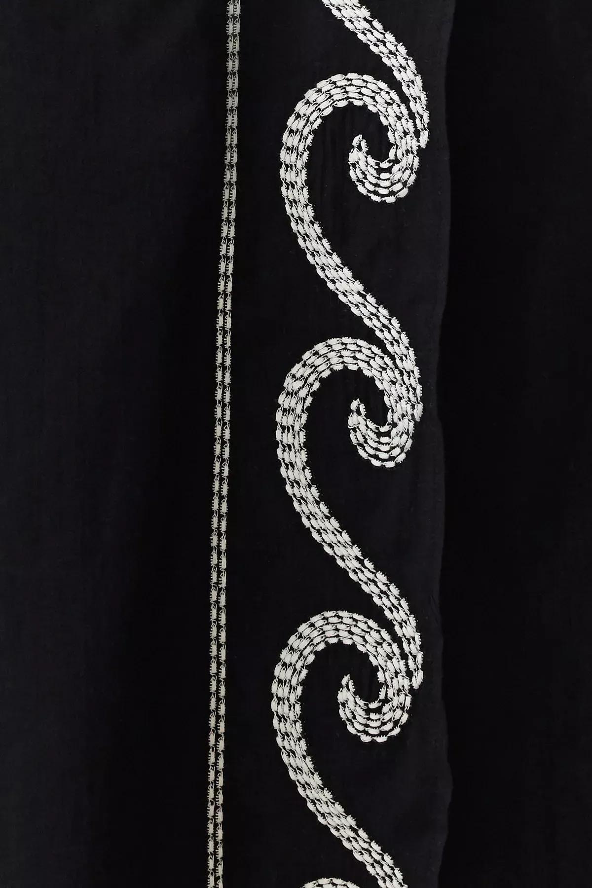 Black Woven One-Shoulder Co-Ord Set, C101_2094, large image number 3