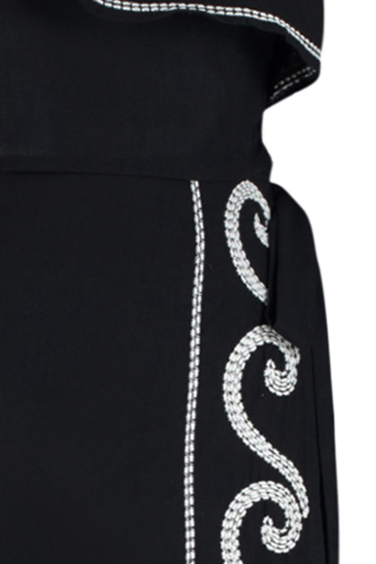 Black Woven One-Shoulder Co-Ord Set, , large image number 4