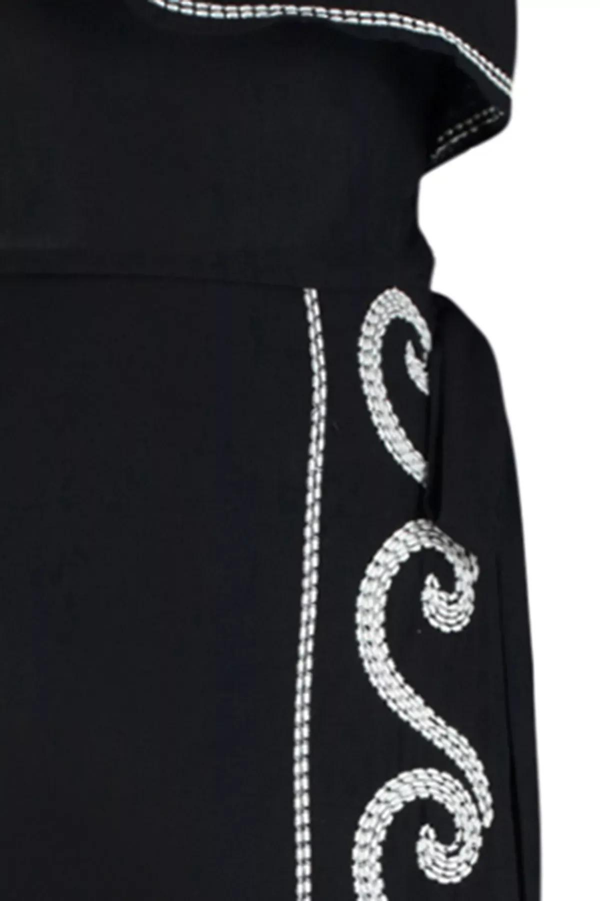 Black Woven One-Shoulder Co-Ord Set, C101_2094, large image number 5