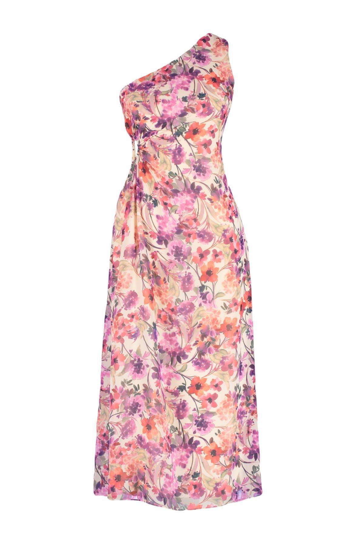 Multicolour Floral Chiffon Maxi Dress, , large image number 5