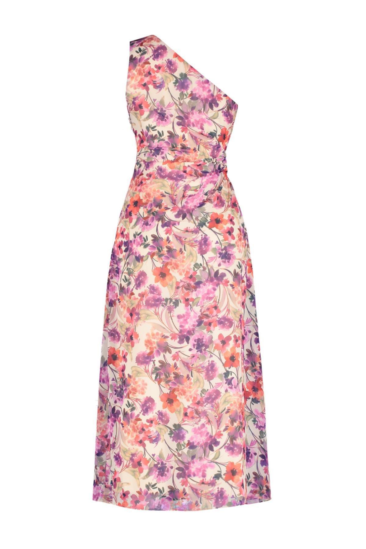 Multicolour Floral Chiffon Maxi Dress, , large image number 6