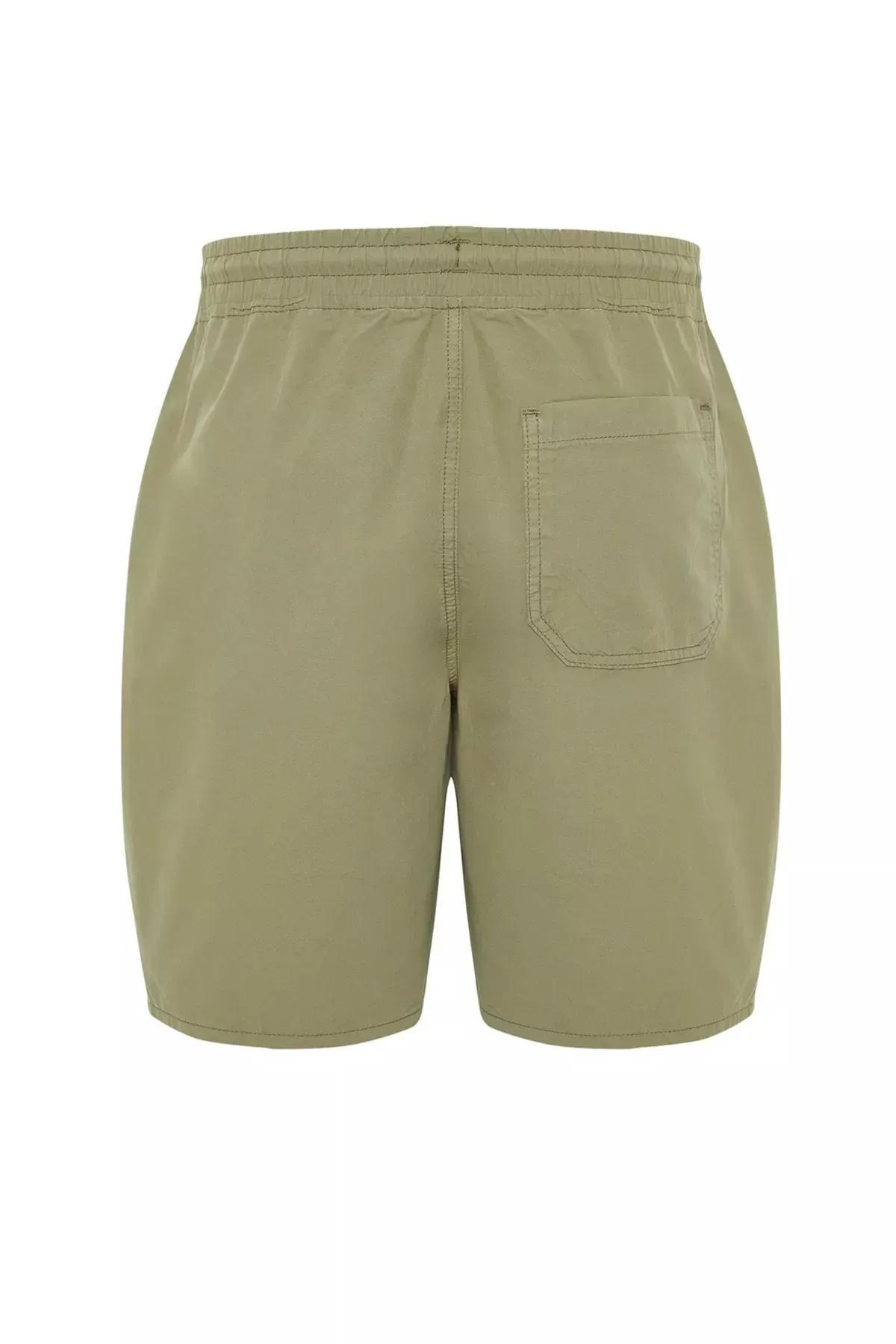 Green Lace Waist Shorts, Light Khaki, large image number 6