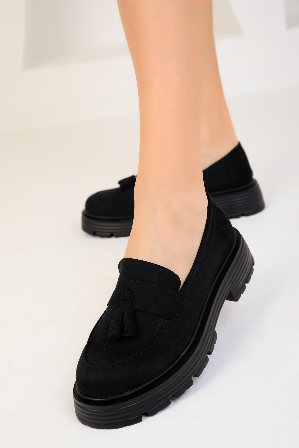 Black Suede Casual Shoes, C101_2531, large image number 3