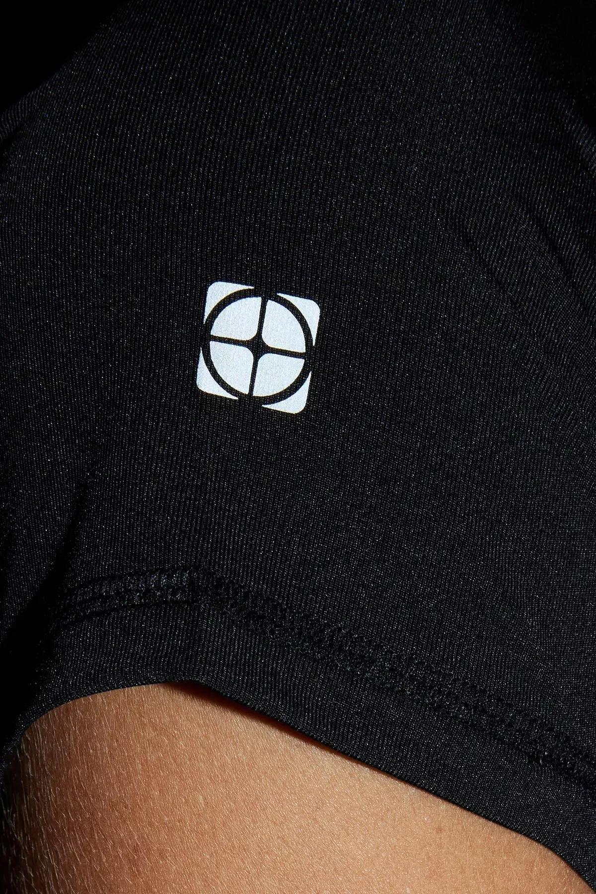 Black Printed Sports T-Shirt, BLACK, large image number 3